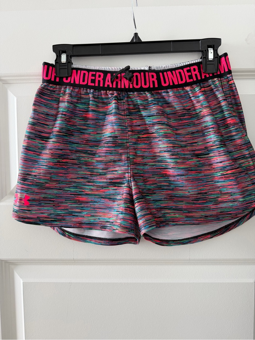 Girls Under Armour Pink Multi-Color Performance Shorts